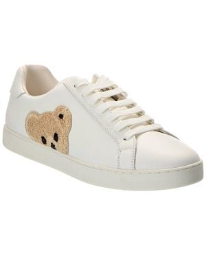 Palm Angels New Teddy Bear Leather Trainer - White