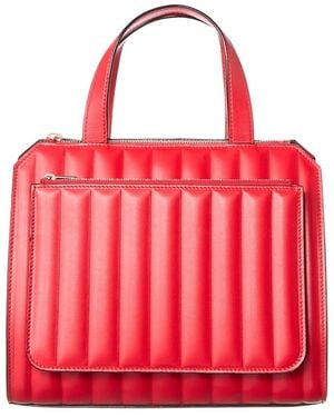 Valextra Passepartout Medium Leather Satchel - Red