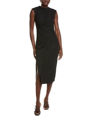 Anne Klein Draped Midi Dress - Black