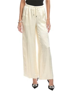 Jonathan Simkhai Elliat Straight Leg Silk Pant - Natural