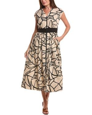 Joseph Ribkoff Sleeveless Midi Dress - Natural