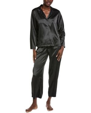 Natori 2Pc Shirt & Pant Set - Black