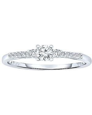Genevive Jewelry Silver Cz Ring - White