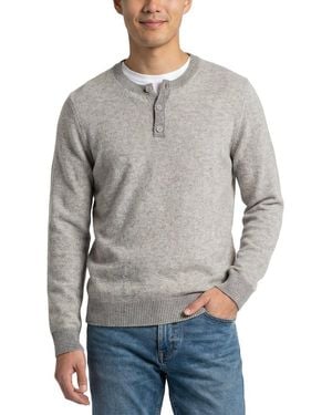 NAADAM Wool & Cashmere-Blend Marled Henley Jumper - Grey