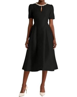 Linda Charm Midi Dress - Black