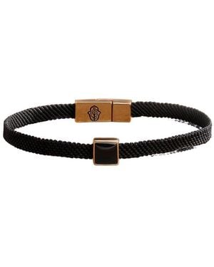 Karma and Luck Plated Onyx Magnetic Bracelet - Black