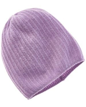 Portolano Slouchy Cashmere Hat - Purple