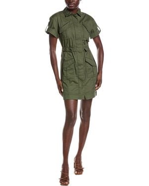 10 Crosby Derek Lam Clotilde Cotton Drill Utility Dress - Green