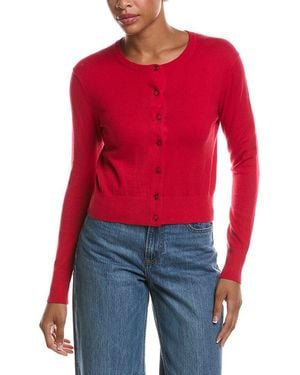 Velvet By Graham & Spencer Violette Lux Cashmere-Blend Cardigan - Red