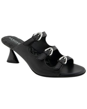 Aerosoles Jenna Leather Heeled Sandal - Black