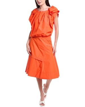 3.1 Phillip Lim Poplin Midi Dress - Orange