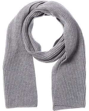 NAADAM Collection Ribbed Wool & Cashmere-Blend Scarf - Gray