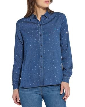 Lyssé Cataleya Crystal St Chambray Shirt - Blue