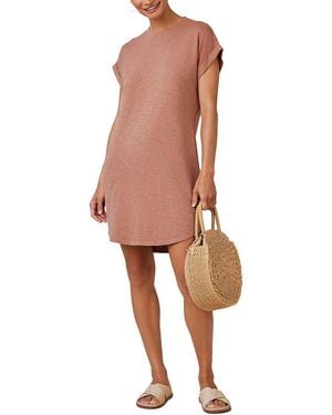 Bella Dahl Roll Sleeve T-Shirt Dress - Pink
