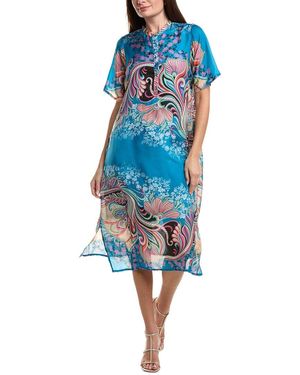 Johnny Was Aris Silk Dress - Blue