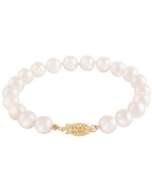 Splendid 14k 7-8mm Akoya Pearl Bracelet - White
