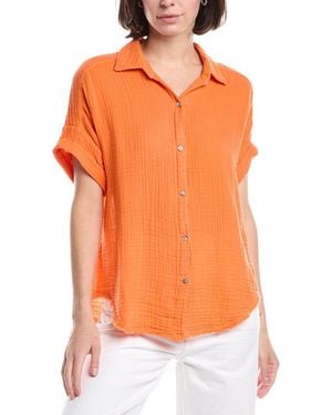 Michael Stars Bailey Button-Down Shirt - Orange