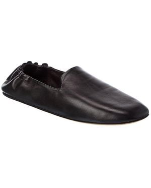 The Row Casa Leather Slipper - Black