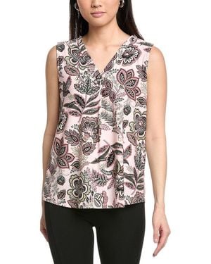 Jones New York Printed Tank Shirt - Pink
