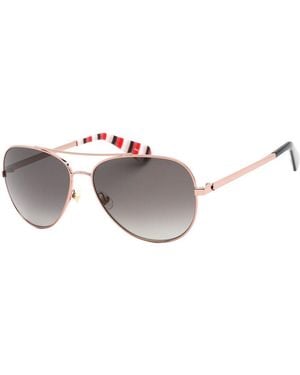 Kate Spade Polarized Aviator Sunglasses with Logo Arms - Red