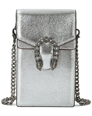 Tiffany & Fred Paris Full-Grain Leather Crossbody - Grey