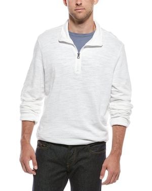Faherty Sunwashed Slub Quarter Zip Jumper (Tall) - White