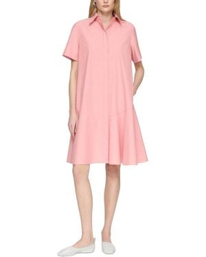 Lafayette 148 New York Plus Flounced Hem Shirtdress - Pink