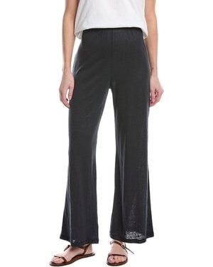 Majestic Filatures Stretch Linen-Blend Wide-Leg Pant - Black
