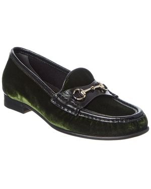 Gucci Horsebit 1953 Velvet & Leather Loafer - Black