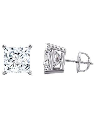 Lab Grown Diamonds 14K 7.00 Ct. Tw. Lab-Grown Diamond Earrings - Metallic
