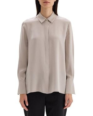 Theory Silk Blouse - Grey