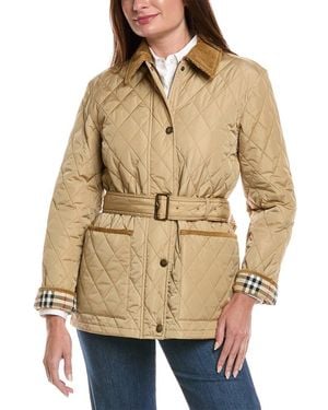 Burberry Quilted Coat - Natural