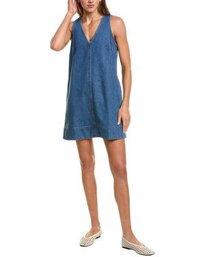 Madewell V-Neck Mini Dress - Blue