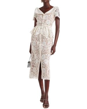 Linda Charm Midi Sheath Dress - White