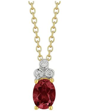 Reiss 14k 1.71 Ct. Tw. Diamond & Garnet Necklace - White