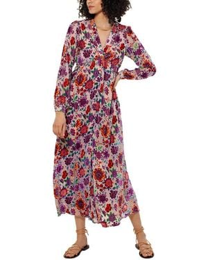 Hale Bob Silk-Blend Maxi Dress - Red