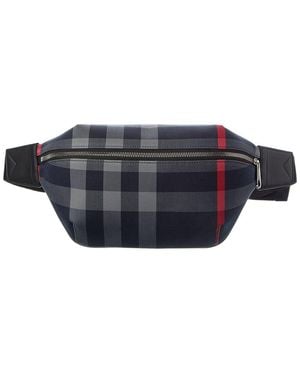 Burberry Check Canvas Belt Bag - Grey