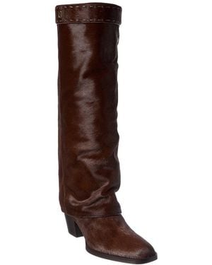 Fendi Show Haircalf Knee-High Boot - Brown