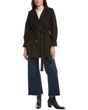 Pascale La Mode Short Trench Coat - Black