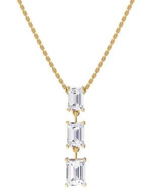 Lab Grown Diamonds 18K Vermeil 2.81 Ct. Tw. Lab-Grown Diamond Pendant Necklace - Metallic