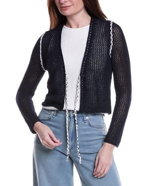 NIC+ZOE Mesh Tie Cardigan - Blue