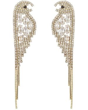 Eye Candy LA Cz Scarlett Parakeet Dangle Earrings - White