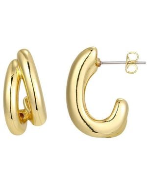 Adornia 14K Plated Earrings - Metallic