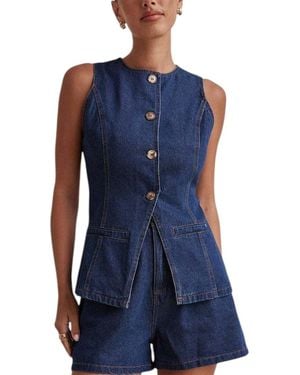 Tedora 2Pc Vest & Short Set - Blue