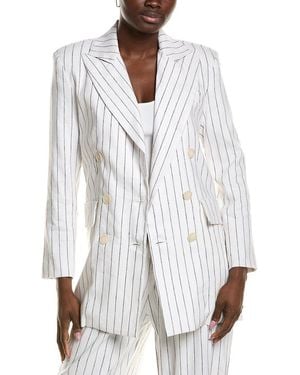Emerson Fry Julius Linen-Blend Blazer - White