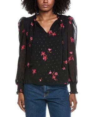 Cece Printed Blouse - Black