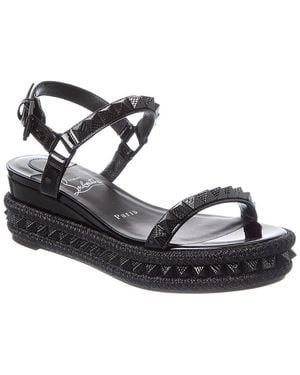 Designer Christian Louboutin Yacht Spikes Flat Calf for Women - Up