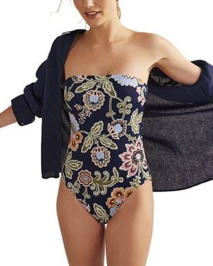Boden Support Bandeau Swimsuit - Blue