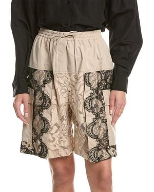 3.1 Phillip Lim Corded Leaf Lace Basketball Short - Black
