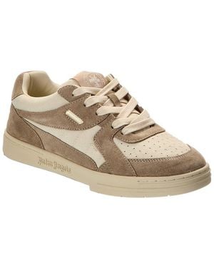 Palm Angels Palm University Lt Canvas & Suede Trainer - White